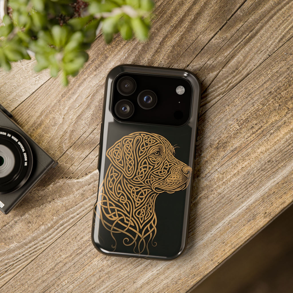 Celtic Knotwork Labrador Phone Case — Tough Magnetic Case with Wireless Charging