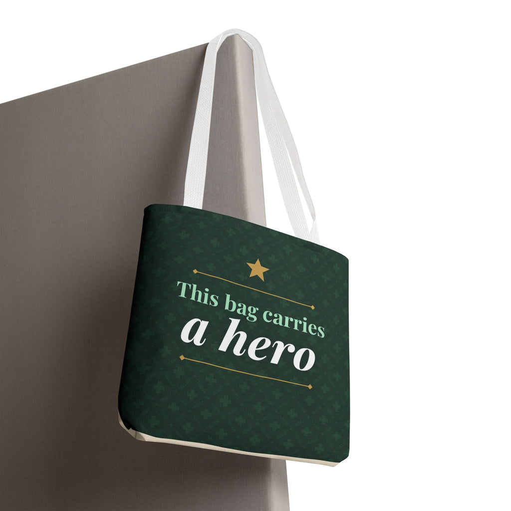 This Bag Carries a Hero Tote | Nurse Gift Tote Bag | Essential Worker Appreciation Gift | Premium Polyester Carry-All