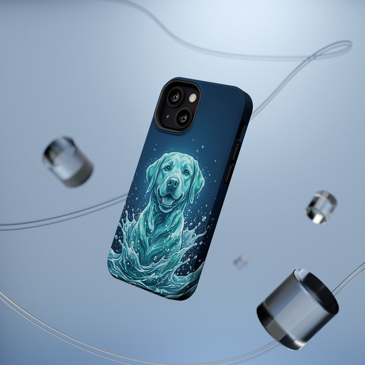 Water Splash Labrador Phone Case — Tough Magnetic Case with Wireless Charging