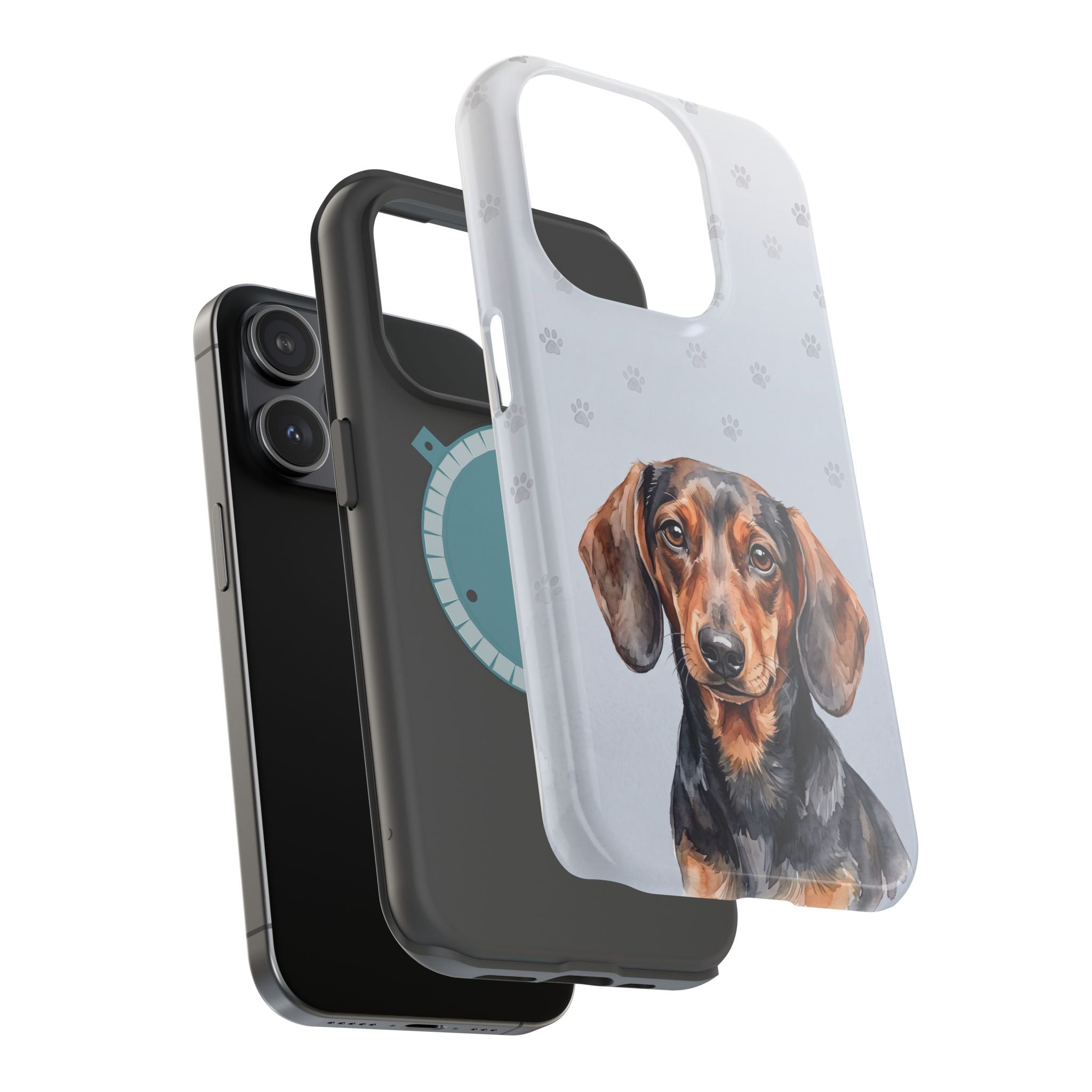 Dachshund Watercolor Portrait Phone Case | Elegant Sausage Dog Art Print | iPhone & Samsung