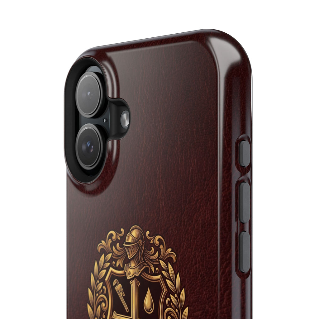 Plumber Crest Phone Case — Heraldic Shield Design Wireless Charging Cover