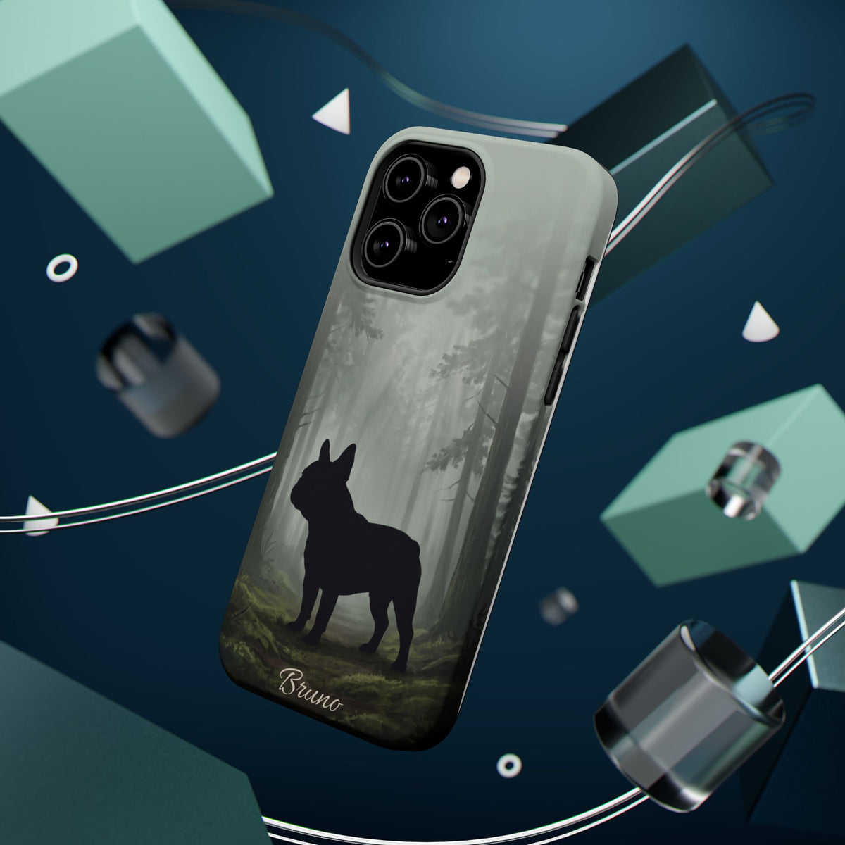 Personalized French Bulldog Misty Forest Phone Case — Wireless Charging Cover