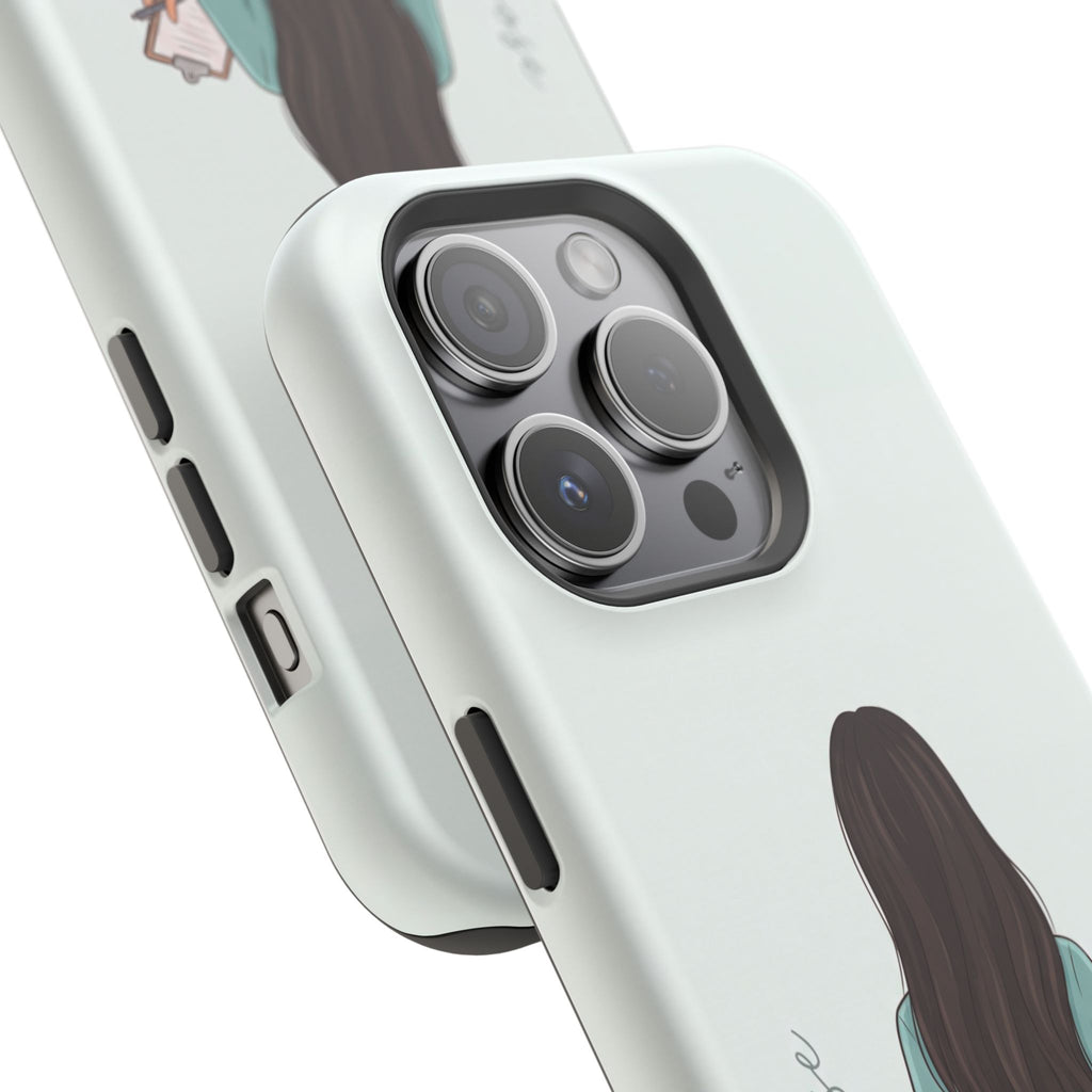 Nurse Illustration Phone Case — Impact-Resistant Wireless Charging Cover