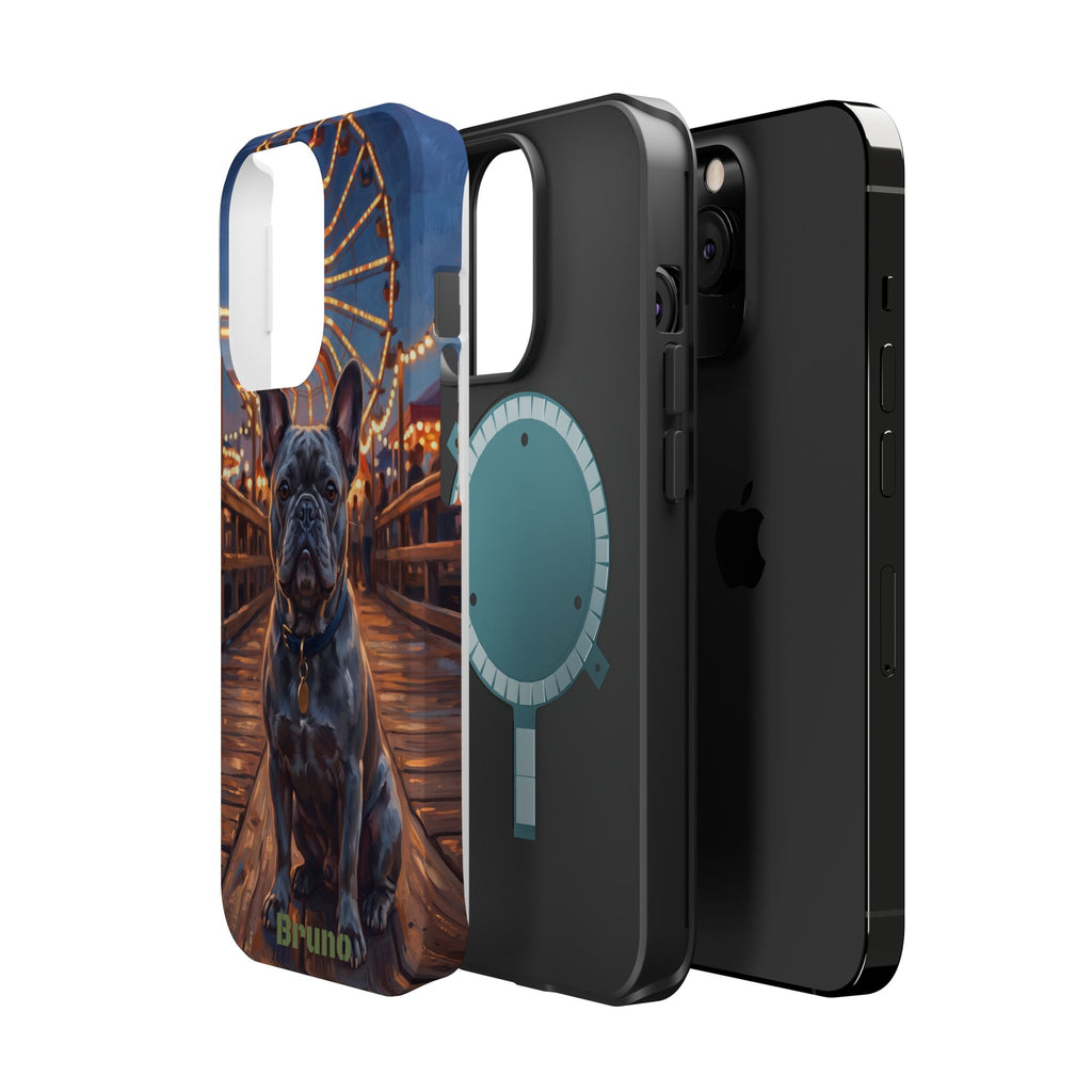 Personalized French Bulldog Pier Lights Phone Case — Wireless Charging Cover
