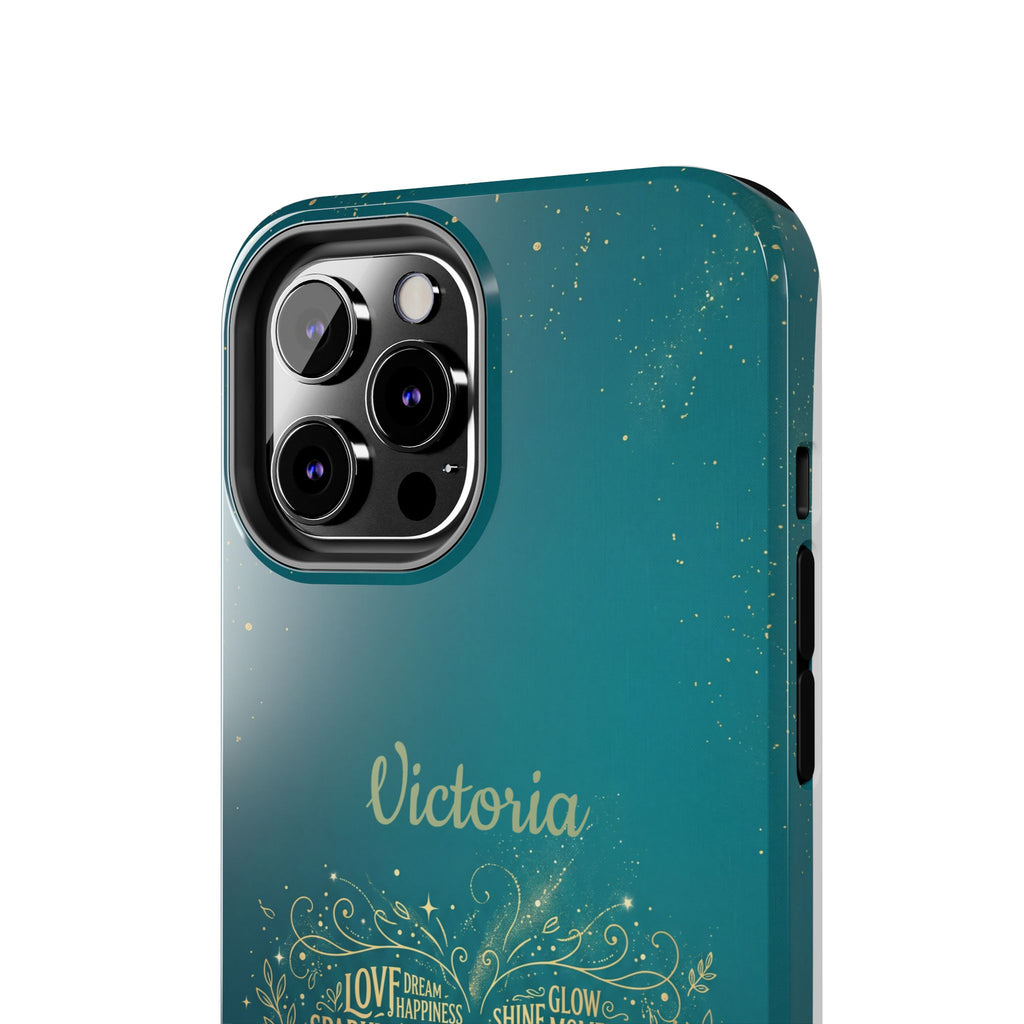 Personalized Teacher Phone Case — Custom Name Heart Word Art Design