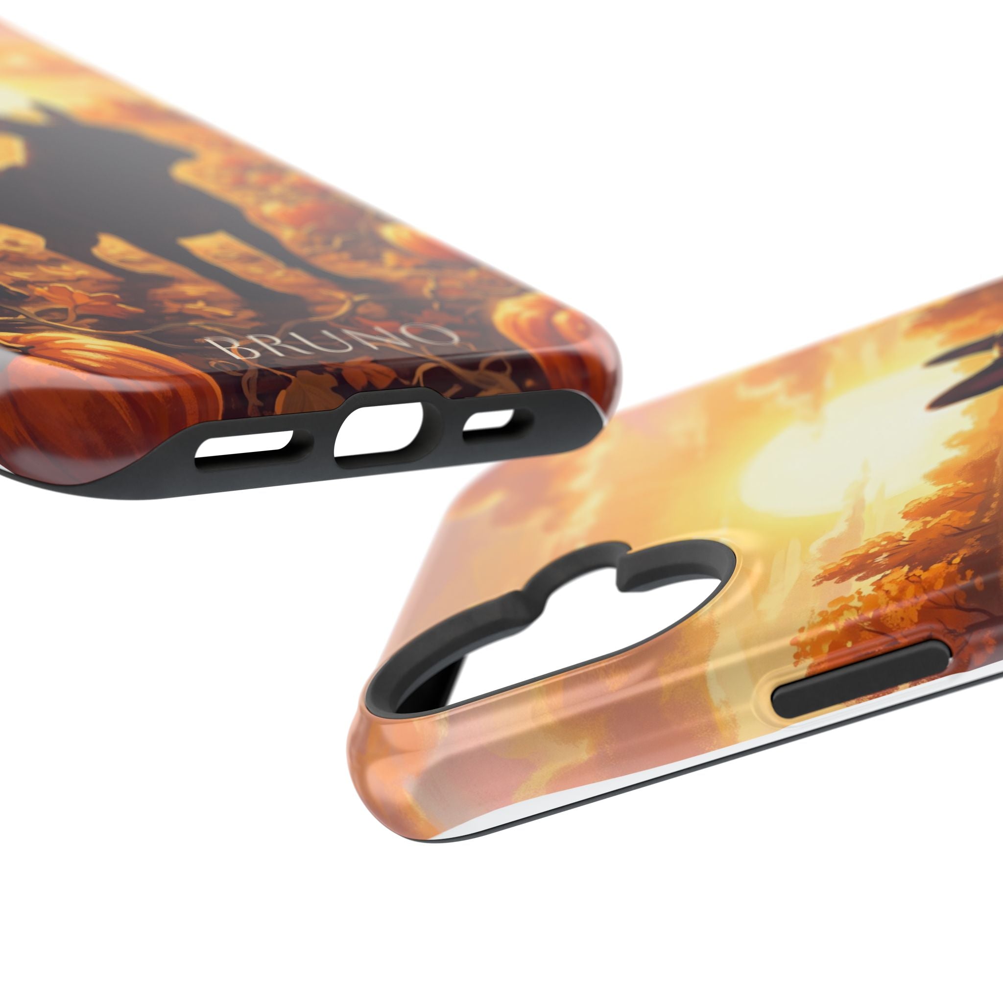 Personalized French Bulldog Pumpkin Patch Phone Case — Wireless Charging Cover