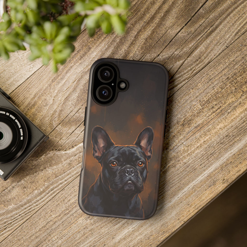 Moody French Bulldog Portrait Phone Case | Dramatic Studio Photography Style | iPhone & Samsung