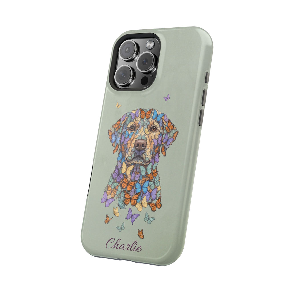 Personalized Butterfly Labrador Phone Case — Tough Magnetic Case with Wireless Charging