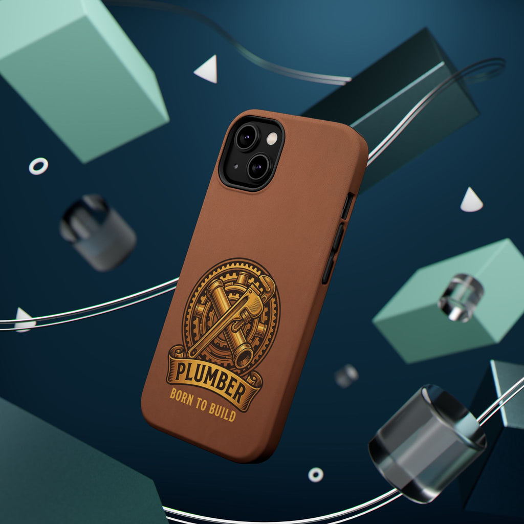Plumber Born to Build Phone Case — Badge Wireless Charging Cover