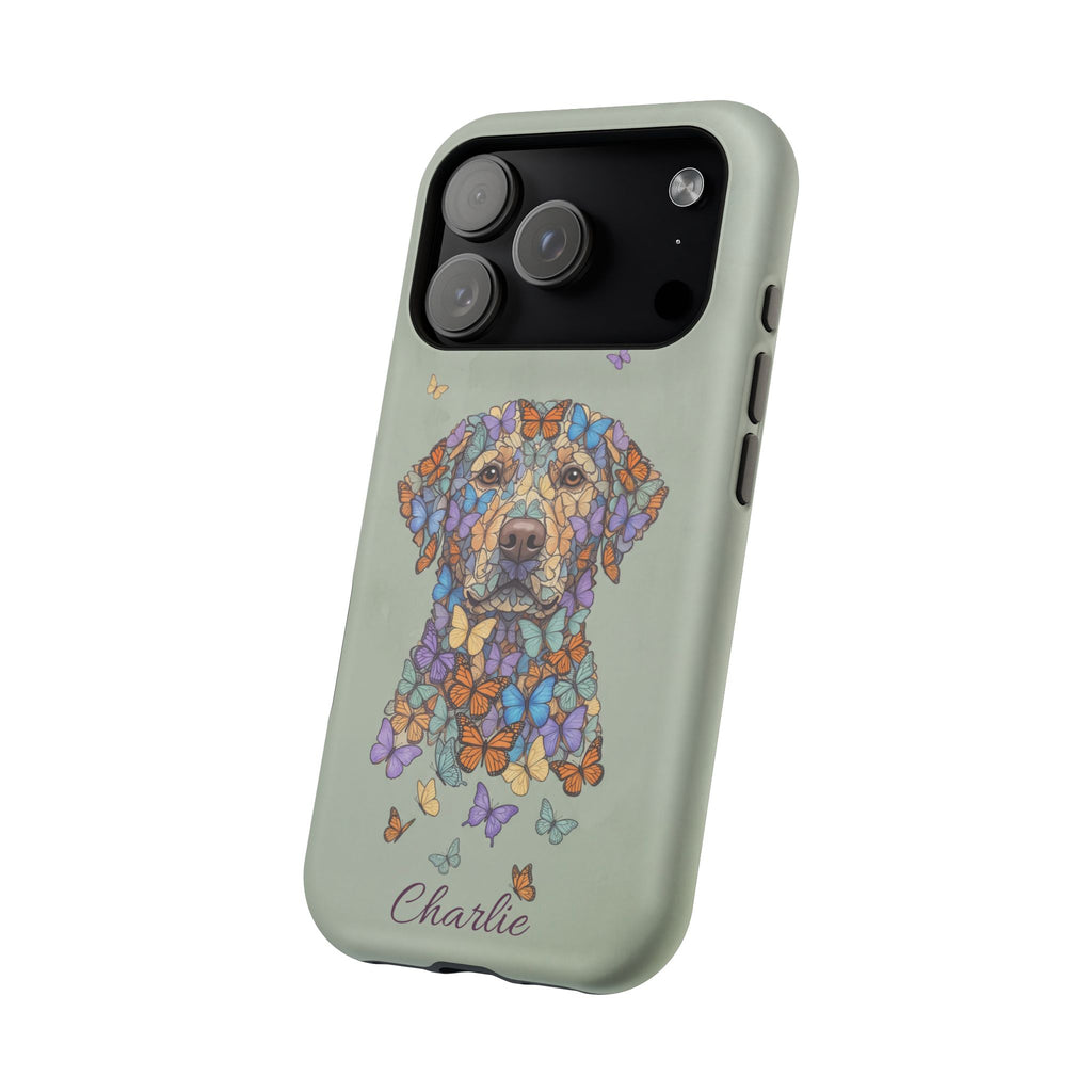 Personalized Butterfly Labrador Phone Case — Tough Magnetic Case with Wireless Charging