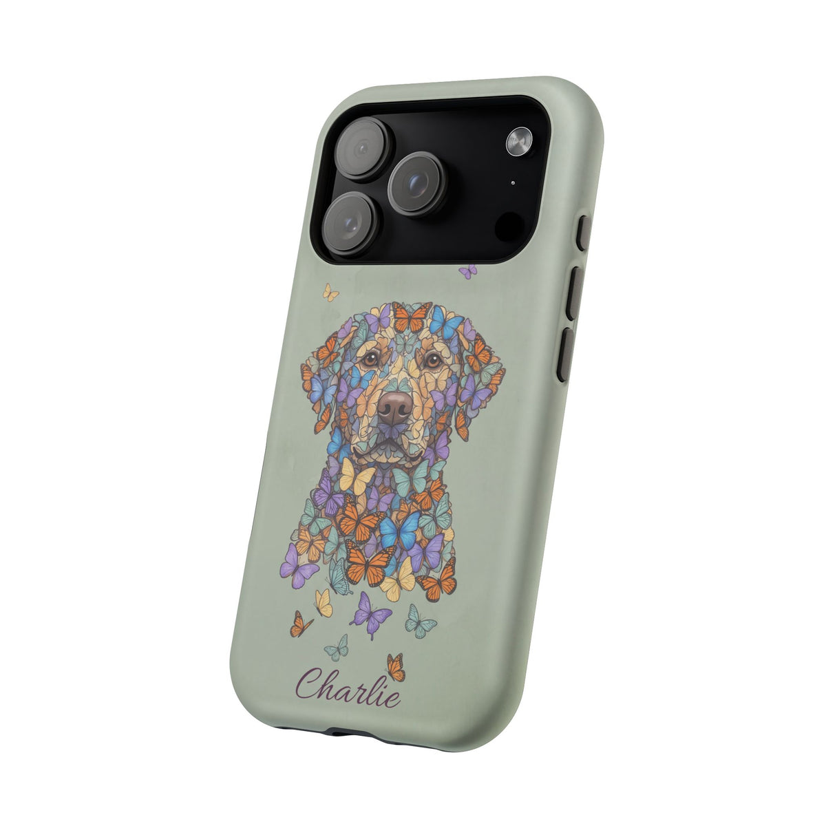 Personalized Butterfly Labrador Phone Case — Tough Magnetic Case with Wireless Charging