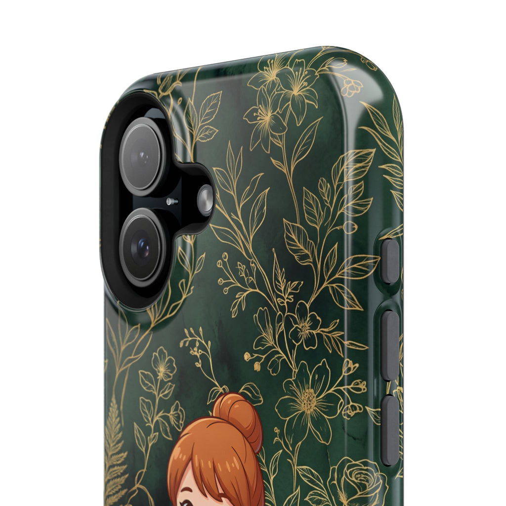 Personalized Nurse Botanical Phone Case — Impact-Resistant Wireless Charging Cover