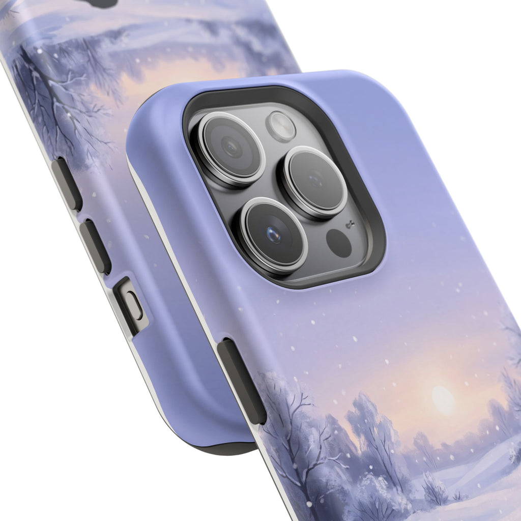 Personalized Dachshund Winter Snow Phone Case — Wireless Charging Cover