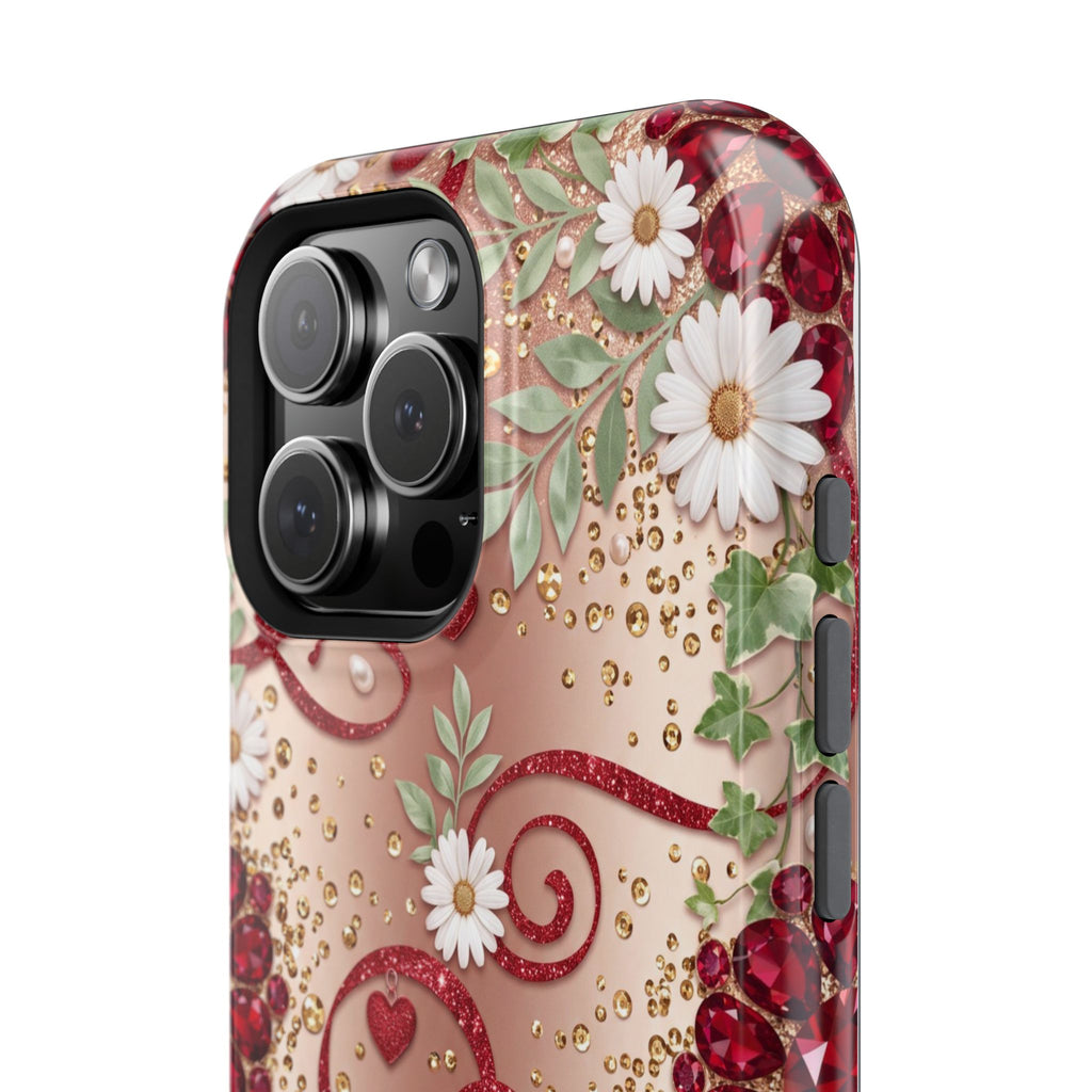 Personalized Vintage Floral Teacher Phone Case — Wireless Charging Cover