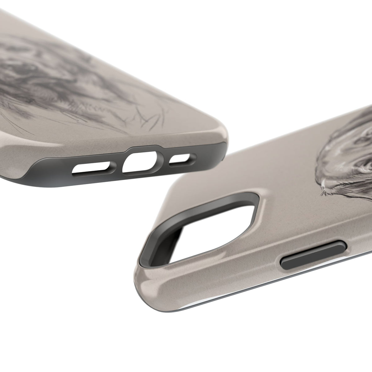 Charcoal Sketch Labrador Phone Case — Tough Magnetic Case with Wireless Charging