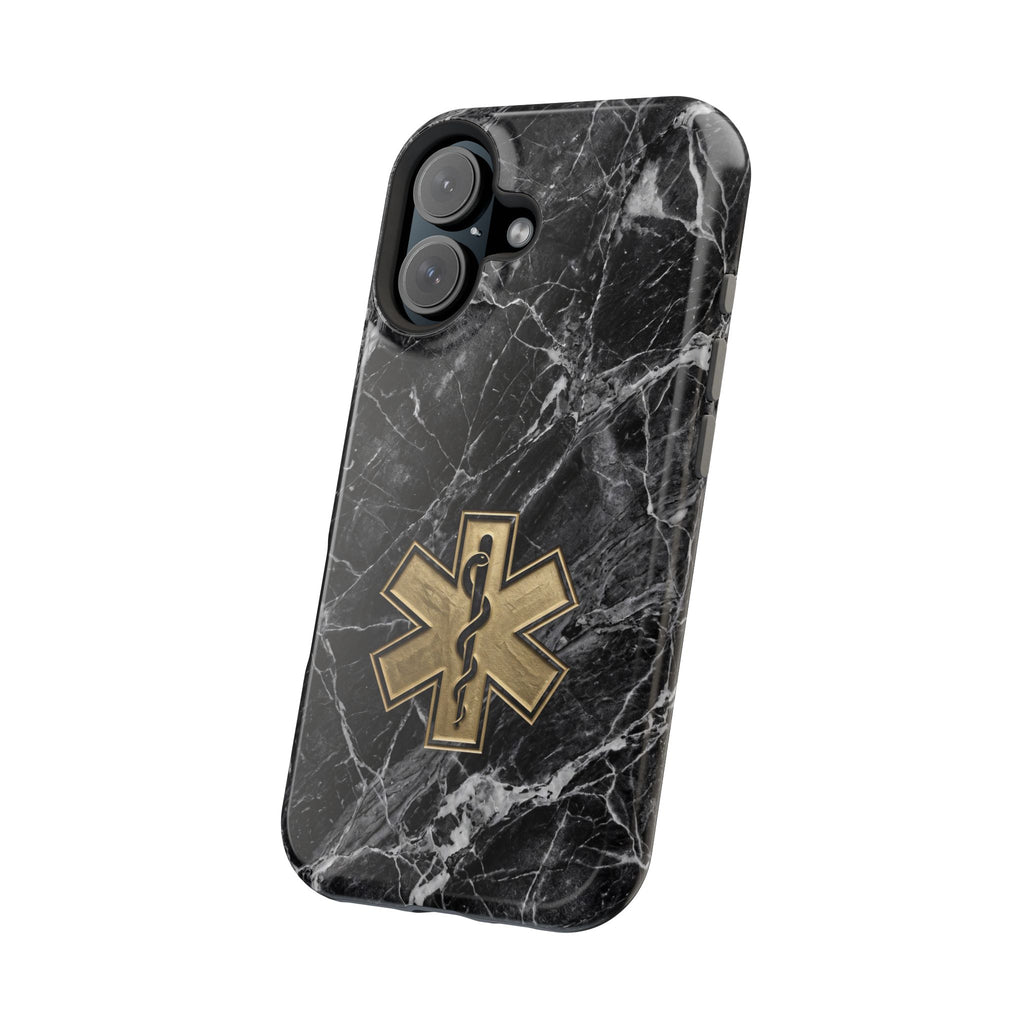 Paramedic/EMT Marble Phone Case — Magnetic Wireless Charging Cover