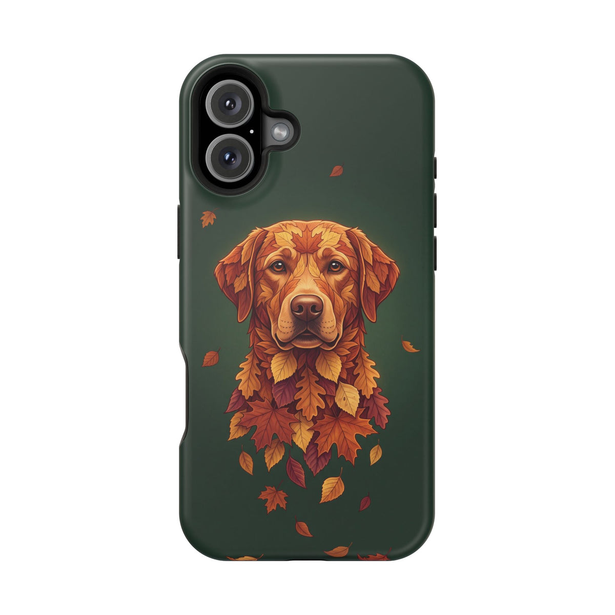 Autumn Leaves Labrador Phone Case — Tough Magnetic Case with Wireless Charging