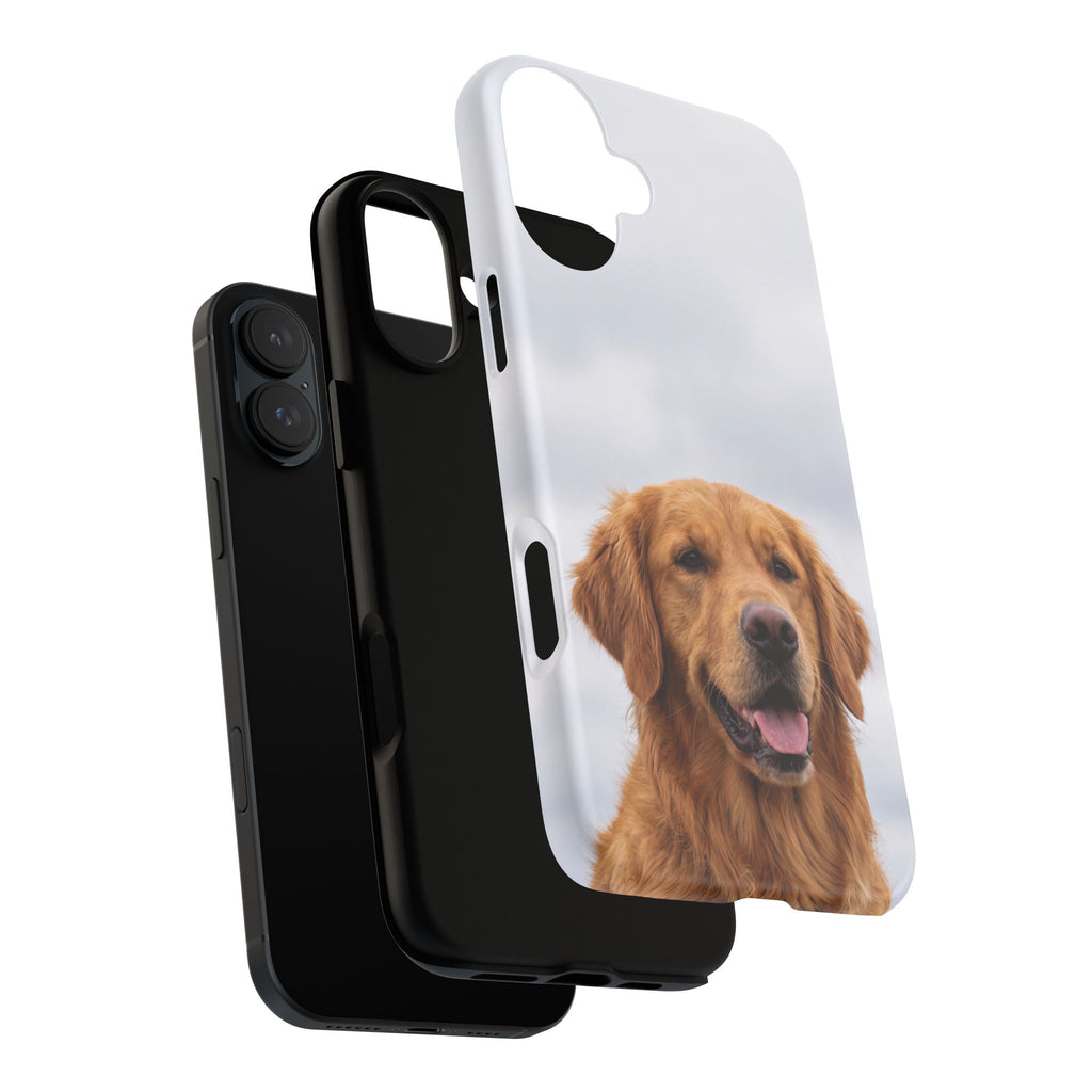Golden Retriever Portrait Phone Case | Happy Dog Photo on Soft Sky Background | Samsung & iPhone