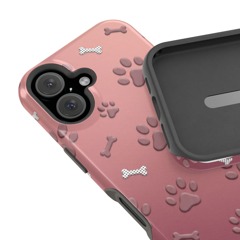Paws & Bones Phone Case — Impact-Resistant Wireless Charging Cover