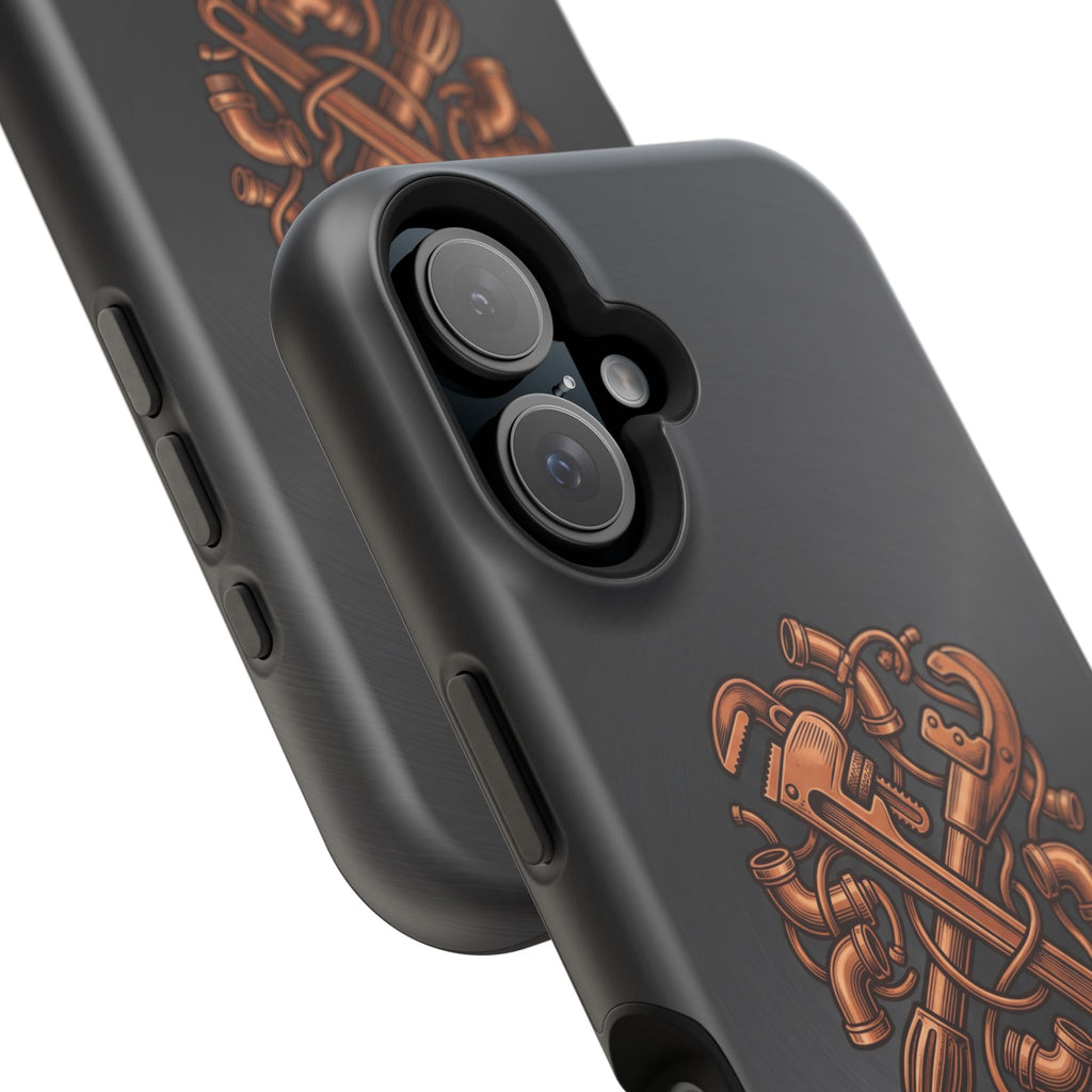Crafted to Last Phone Case — Crossed Wrenches Wireless Charging Cover