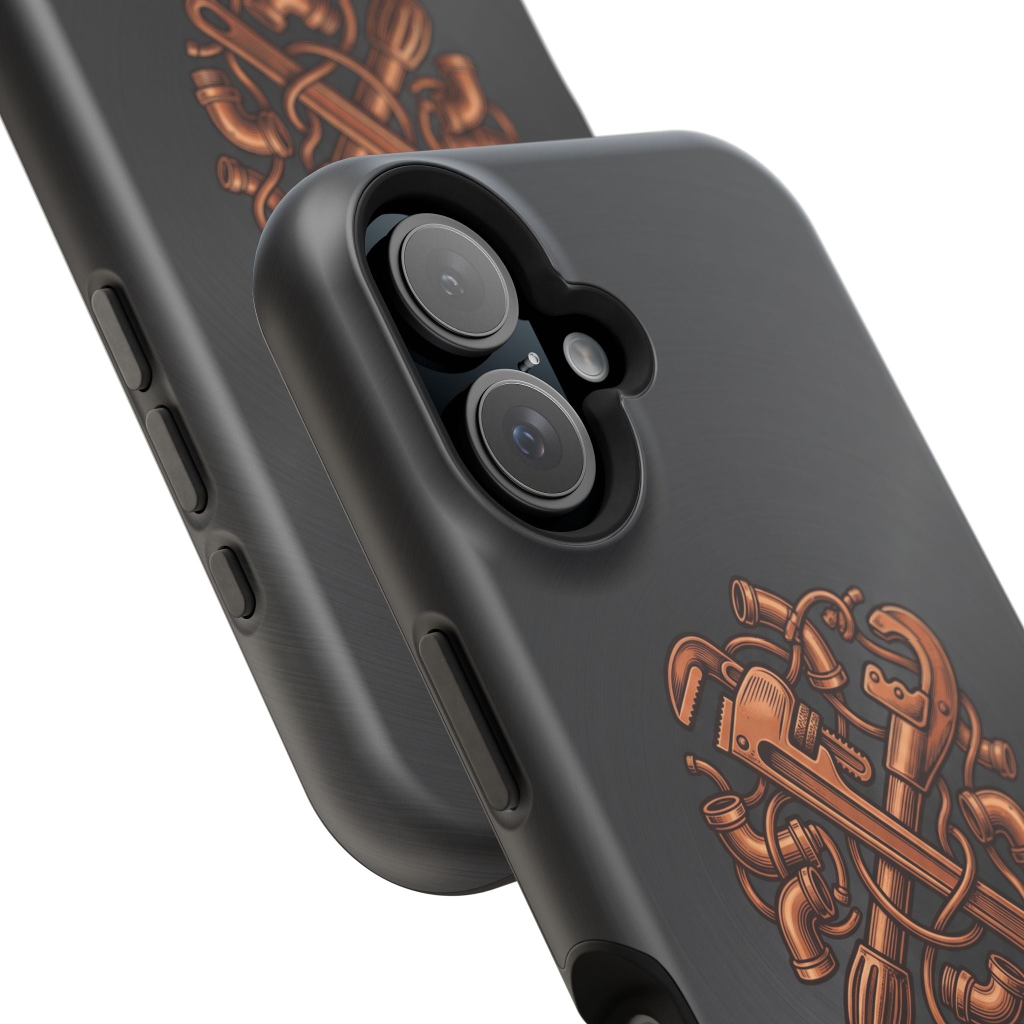 Crafted to Last Phone Case — Crossed Wrenches Wireless Charging Cover