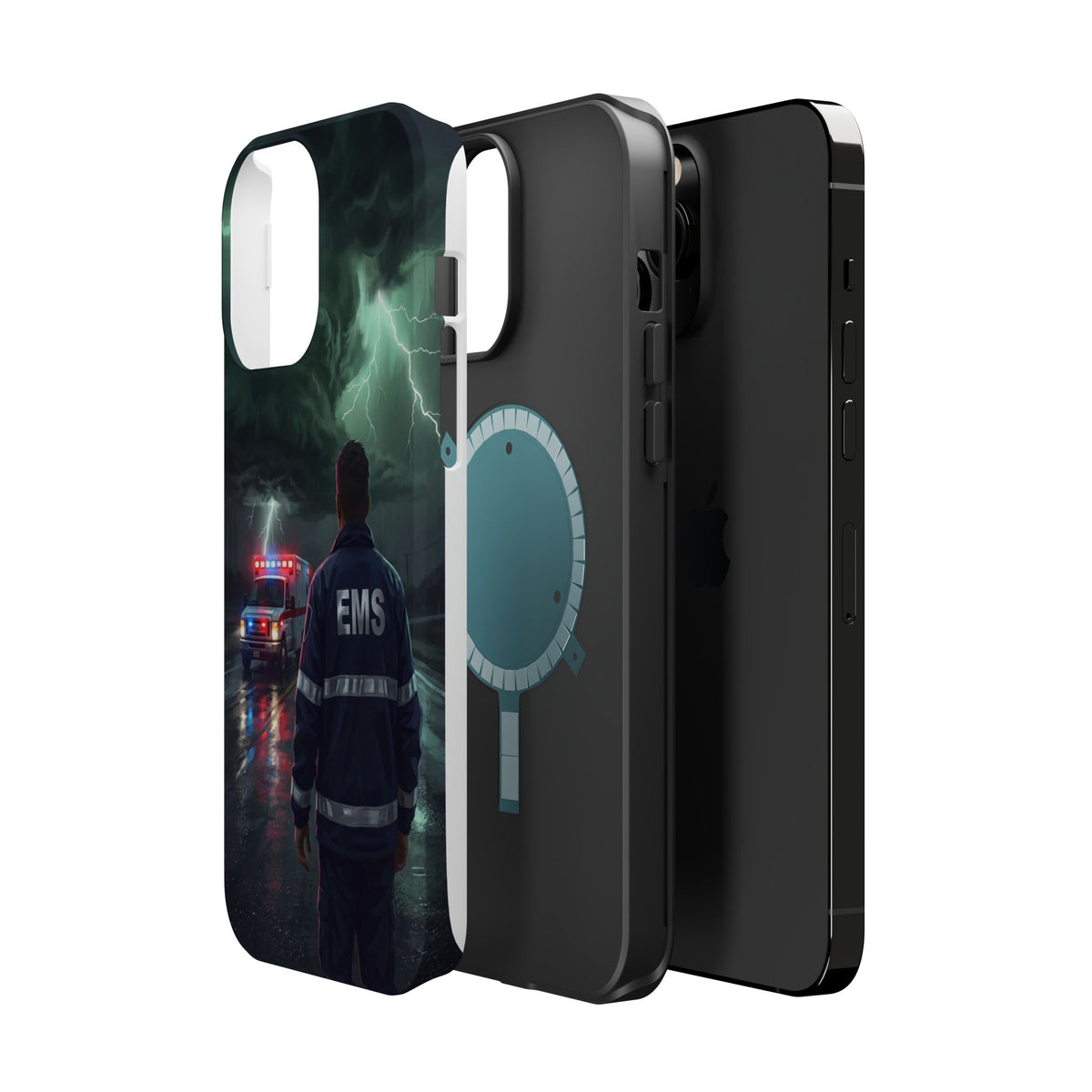 EMS Green Storm City Phone Case — Magnetic Wireless Charging Cover