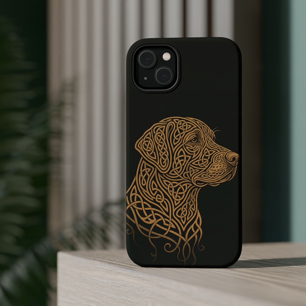 Celtic Knotwork Labrador Phone Case — Tough Magnetic Case with Wireless Charging