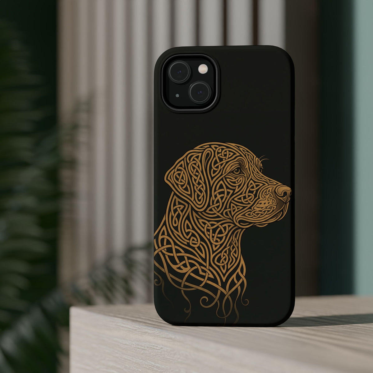 Celtic Knotwork Labrador Phone Case — Tough Magnetic Case with Wireless Charging