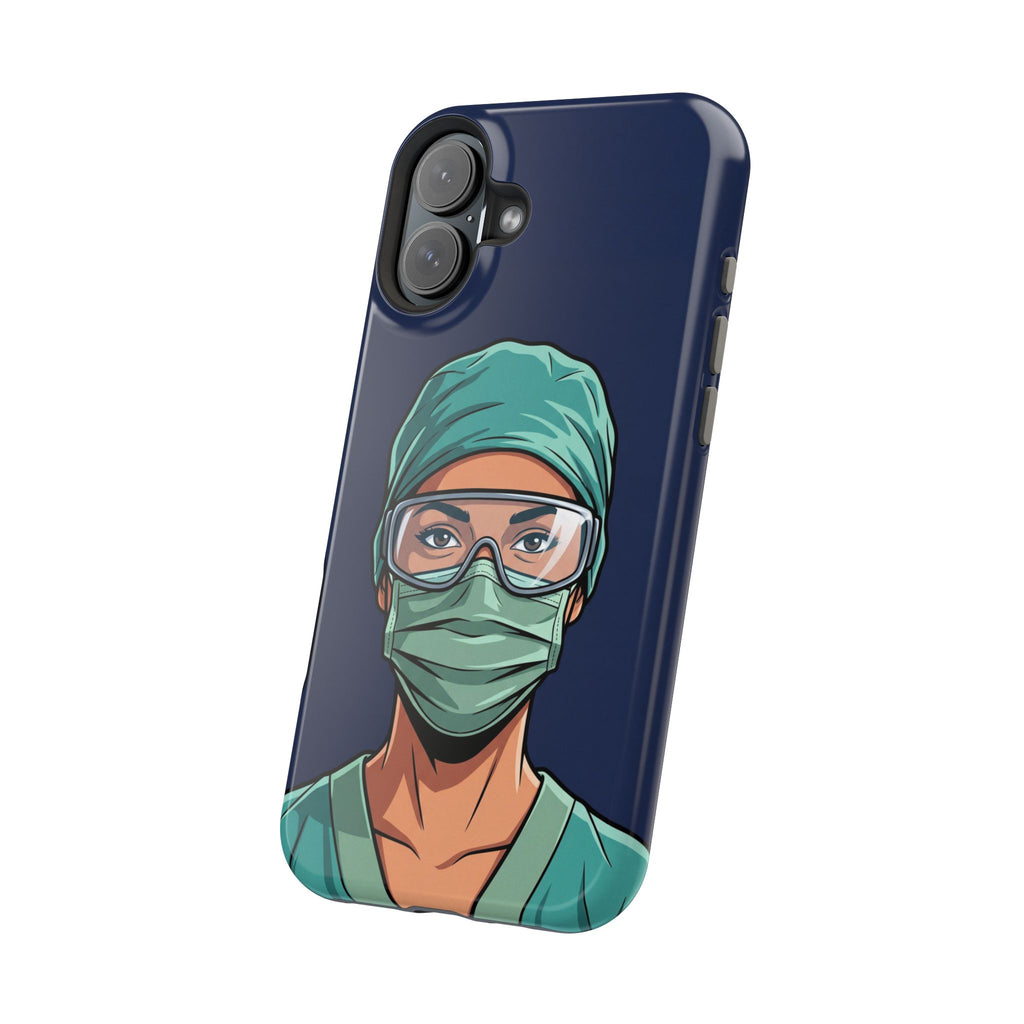 Bold Nurse Portrait Phone Case — Magnetic Wireless Charging Cover