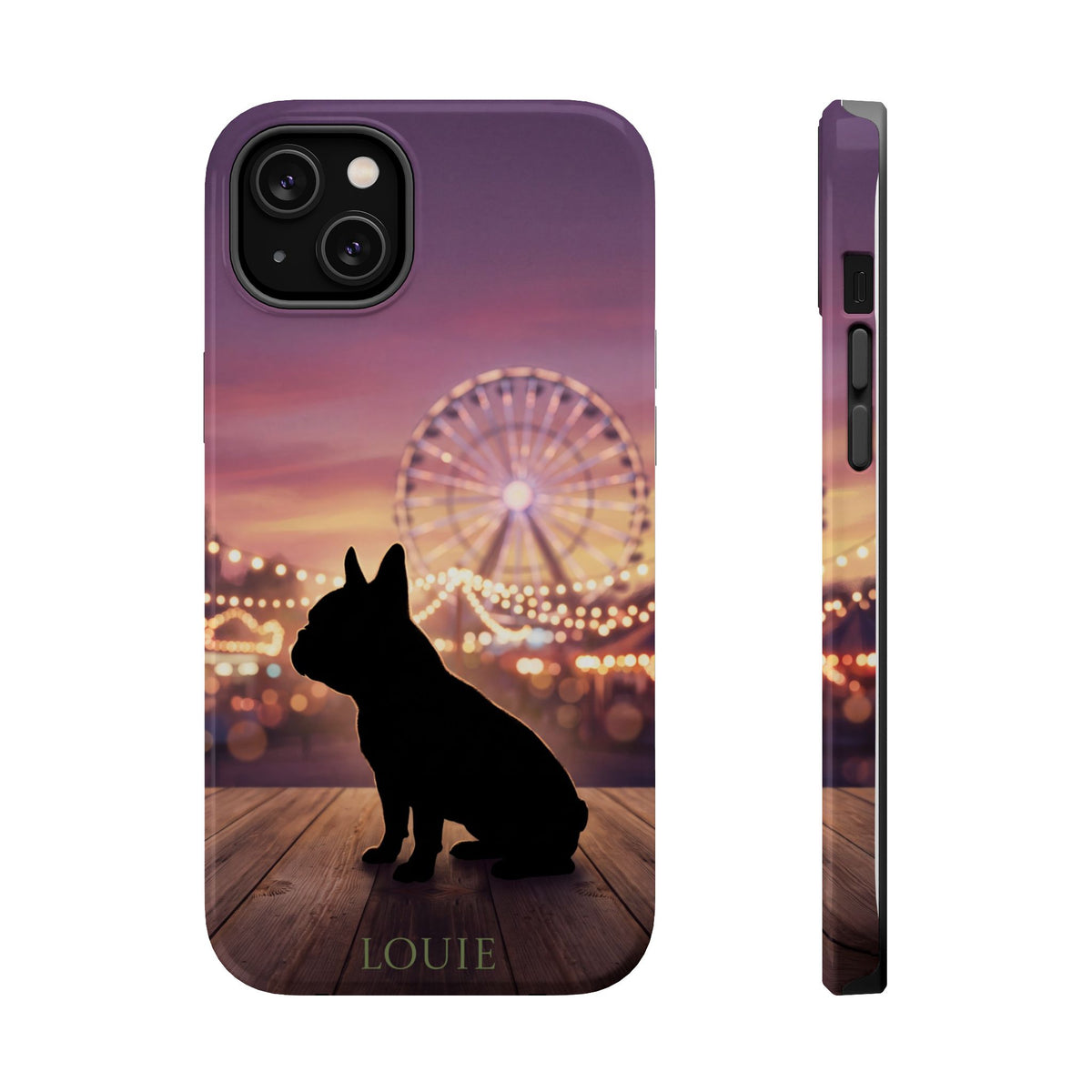 Personalized French Bulldog Carnival Nights Phone Case — Wireless Charging Cover