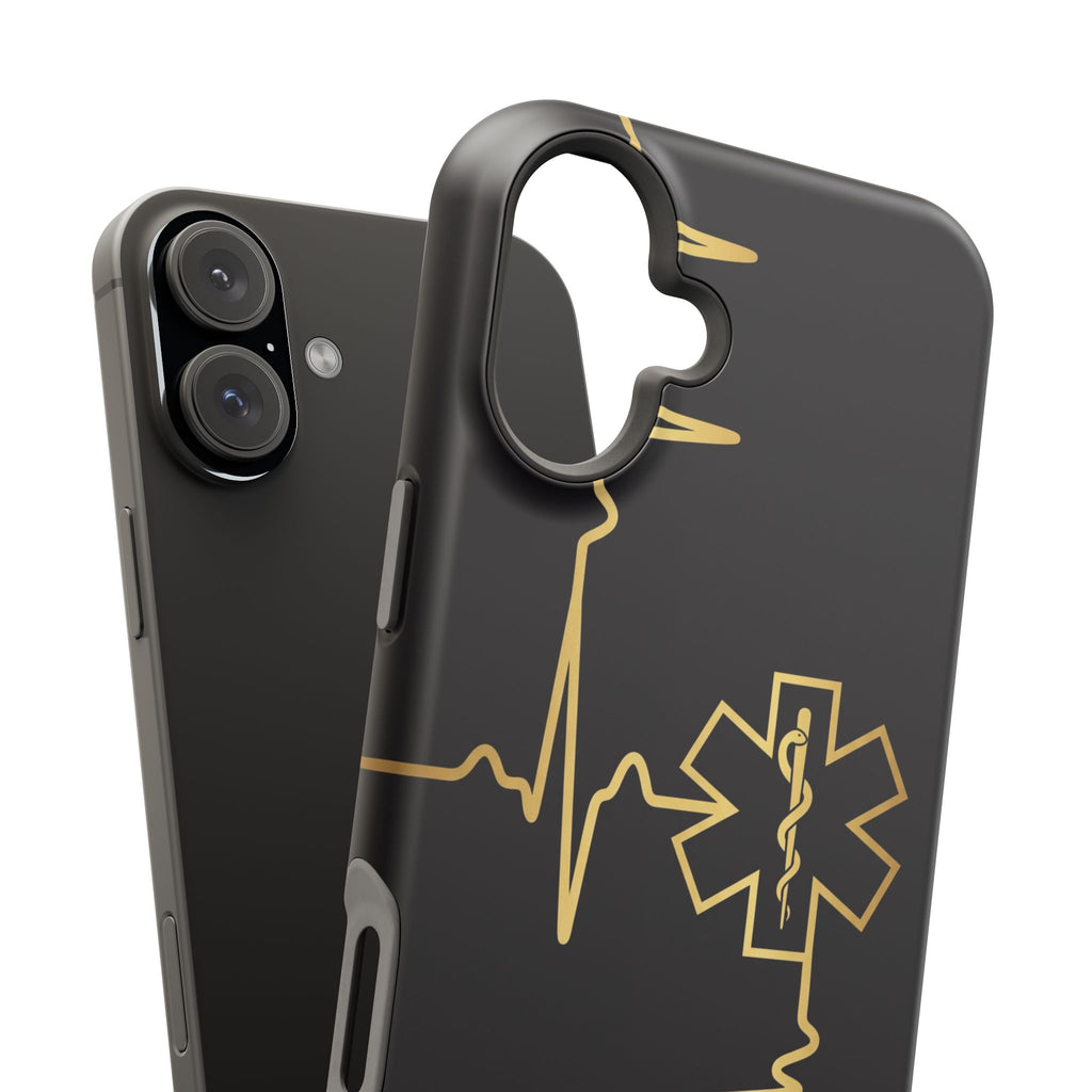 Paramedic/EMT Heartbeat Line Phone Case — Magnetic Wireless Charging Cover