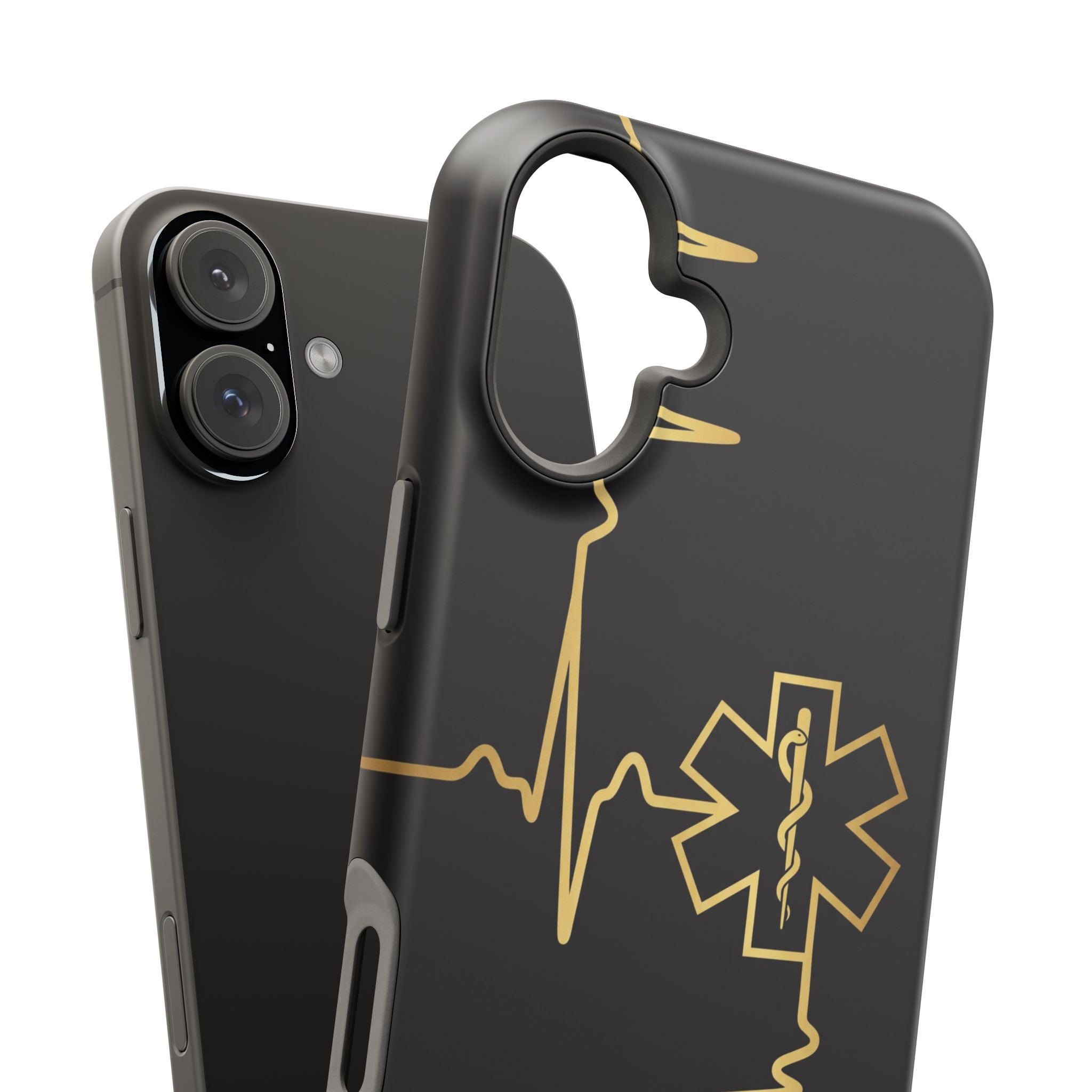 Paramedic/EMT Heartbeat Line Phone Case — Magnetic Wireless Charging Cover
