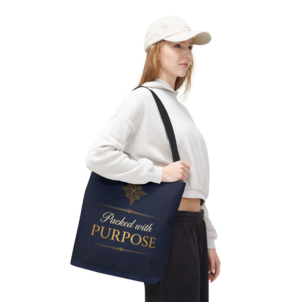 Packed with Purpose Tote | Inspirational Nurse Gift Tote Bag | Healthcare Worker Appreciation Gift | Premium Polyester Carry-All