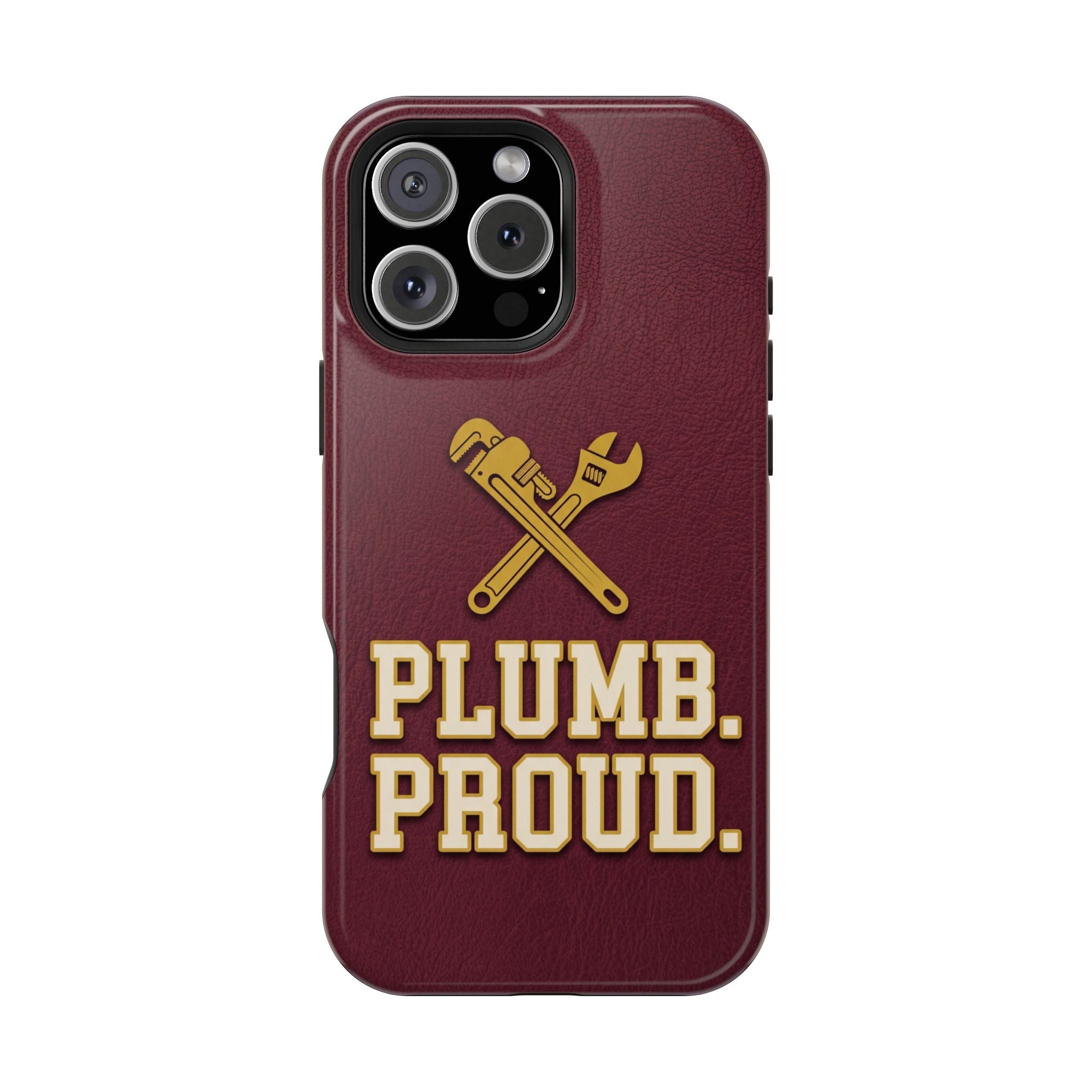 Plumb. Proud. Phone Case — Crossed Wrenches Wireless Charging Cover