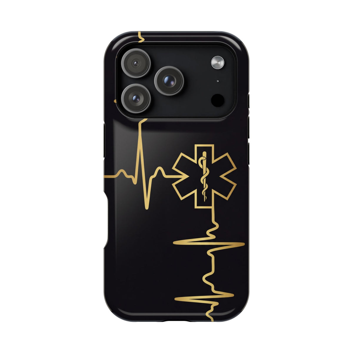Paramedic/EMT Heartbeat Line Phone Case — Magnetic Wireless Charging Cover