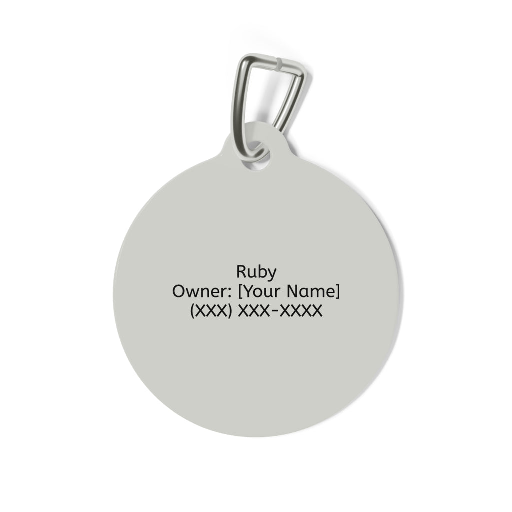 Personalized Dachshund Peeking Pet Tag – Custom Photo & Name Dog ID Tag
