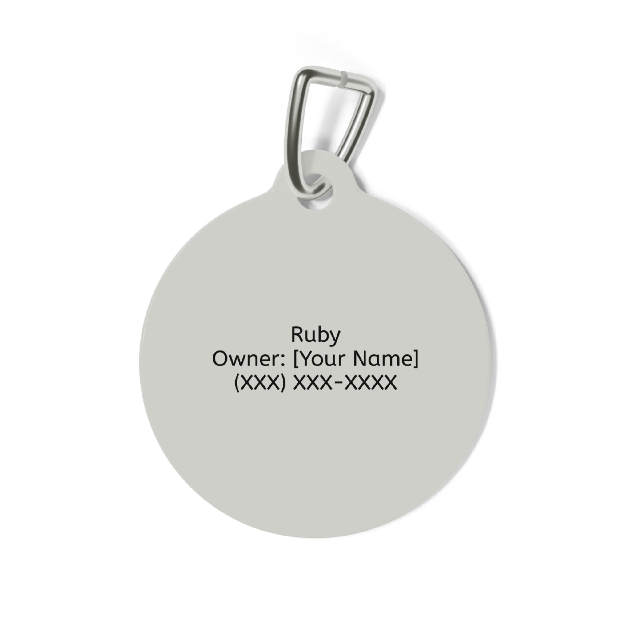 Personalized Dachshund Peeking Pet Tag – Custom Photo & Name Dog ID Tag
