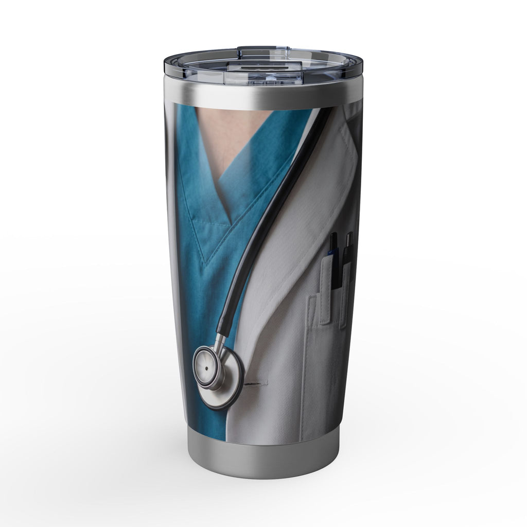 Personalized Doctor Stethoscope 20 oz Tumbler – Custom Name Medical Scrubs Travel Mug
