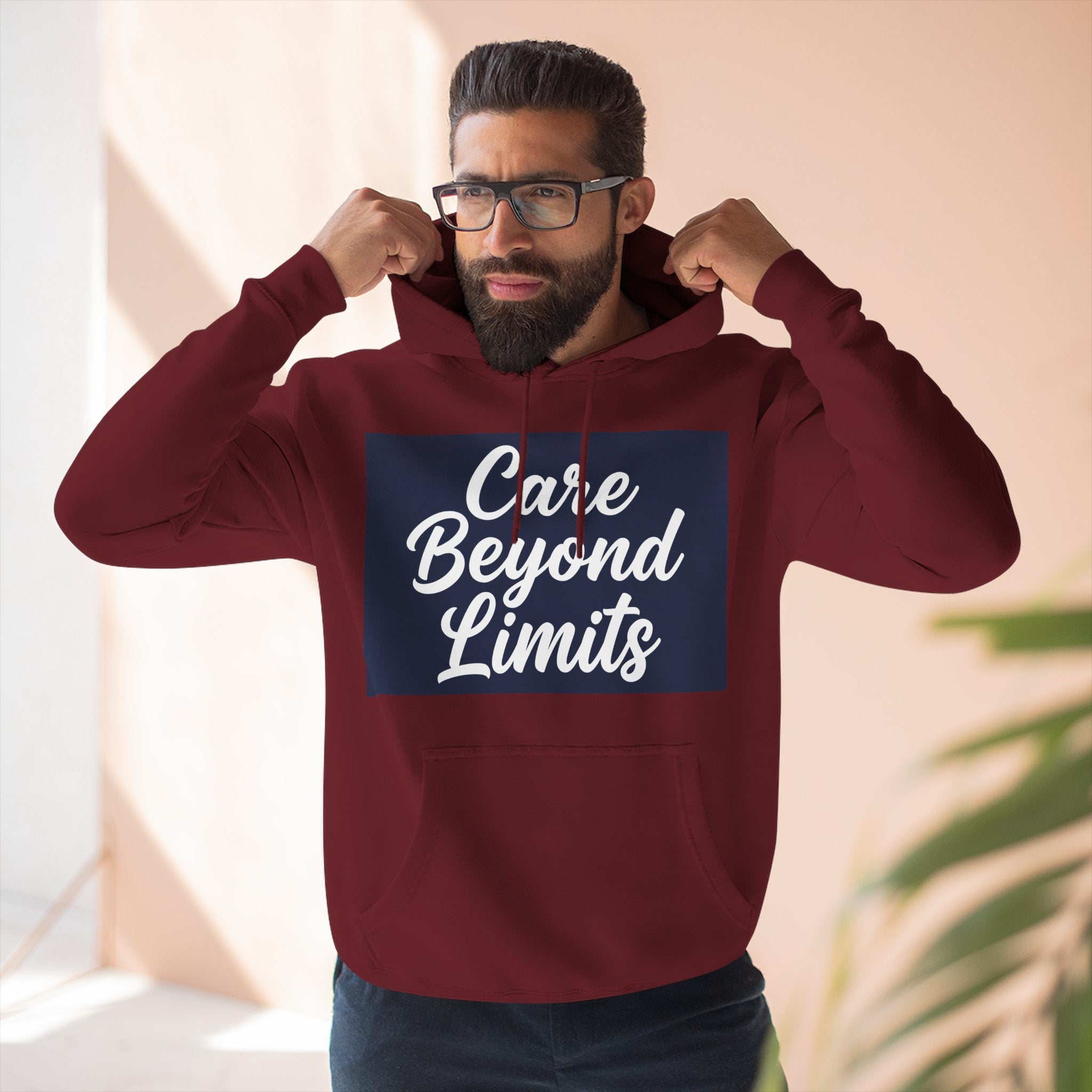 Care beyond limits Nurse Hoodie — Unisex Unisex Pullover for Registered Nurses and Healthworkers