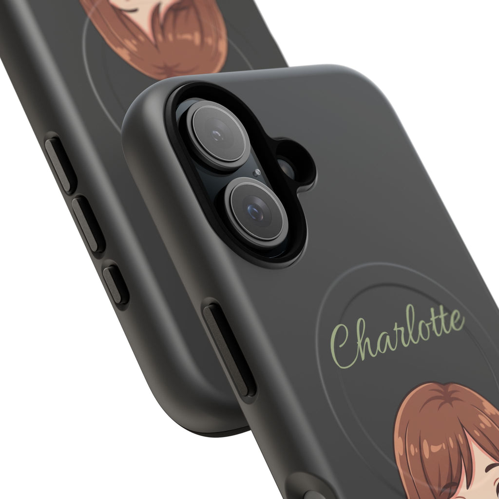 Personalized Tough Magnetic Phone Case | With Custom Name – Cute Illustrated Nurse Character Case for iPhones