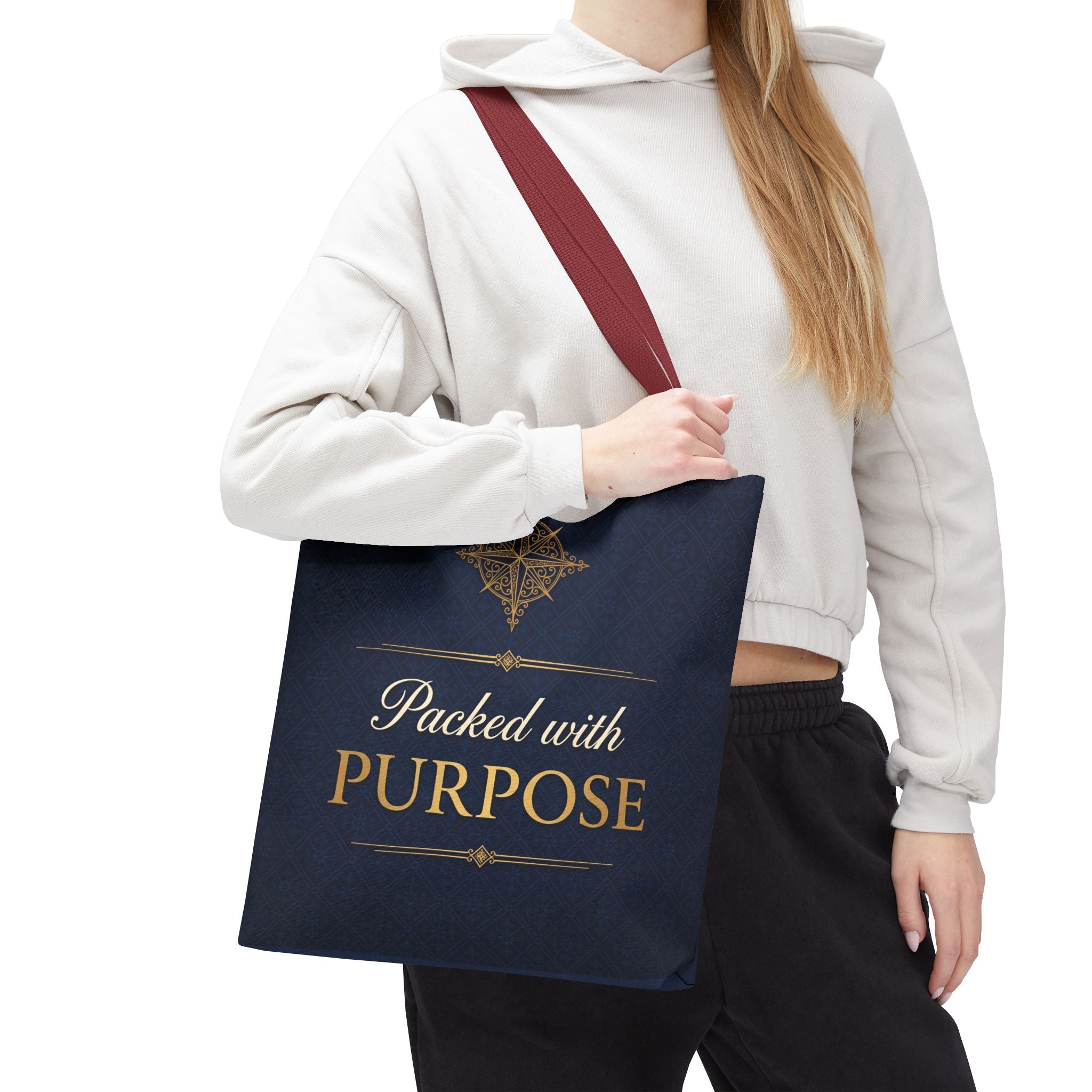 Packed with Purpose Tote | Inspirational Nurse Gift Tote Bag | Healthcare Worker Appreciation Gift | Premium Polyester Carry-All