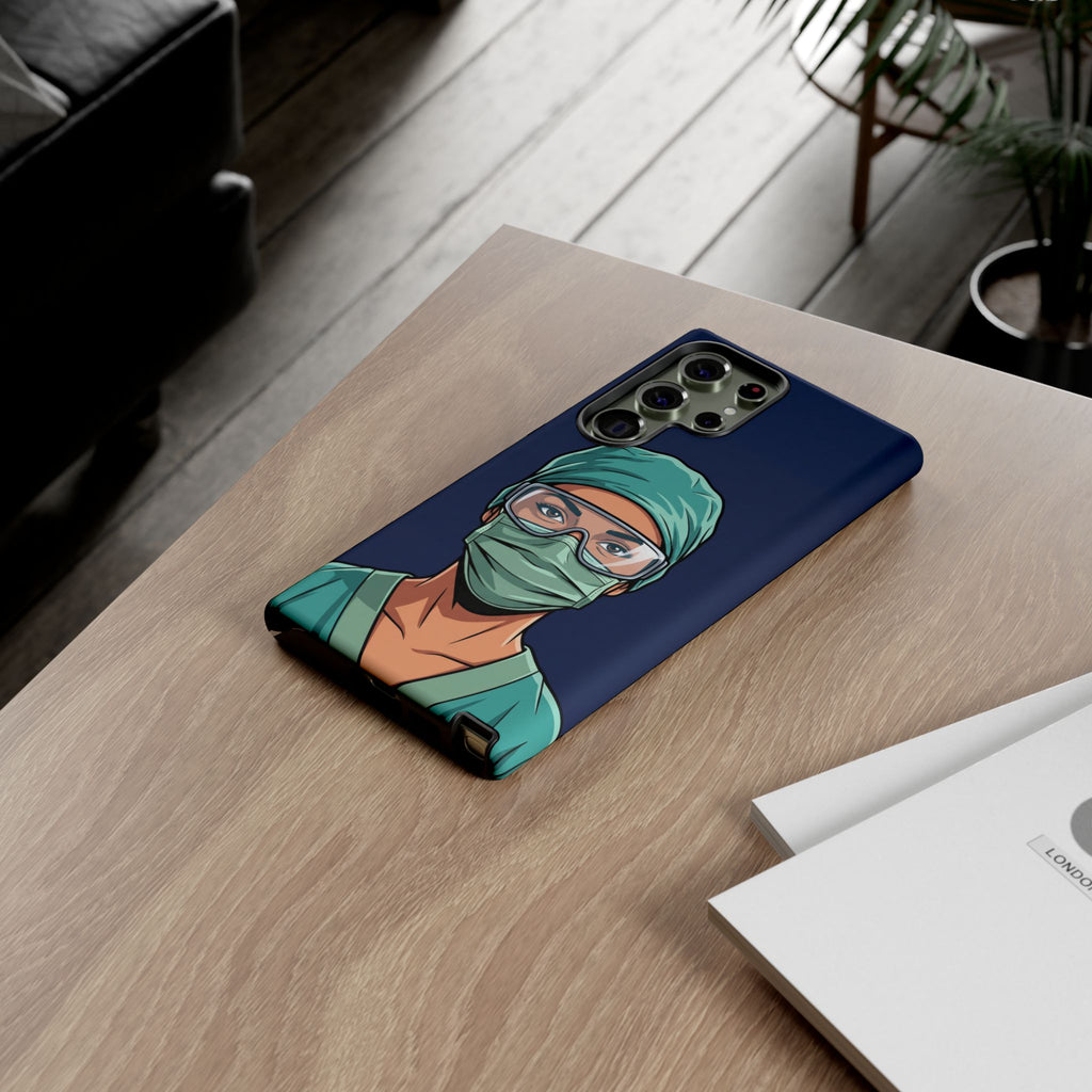 Nurse Illustrated Portrait Phone Case | iPhone & Samsung