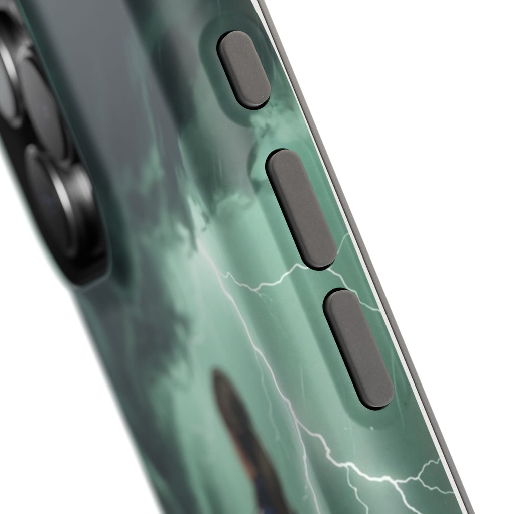 Female Paramedic Green Storm Phone Case — Magnetic Wireless Charging Cover