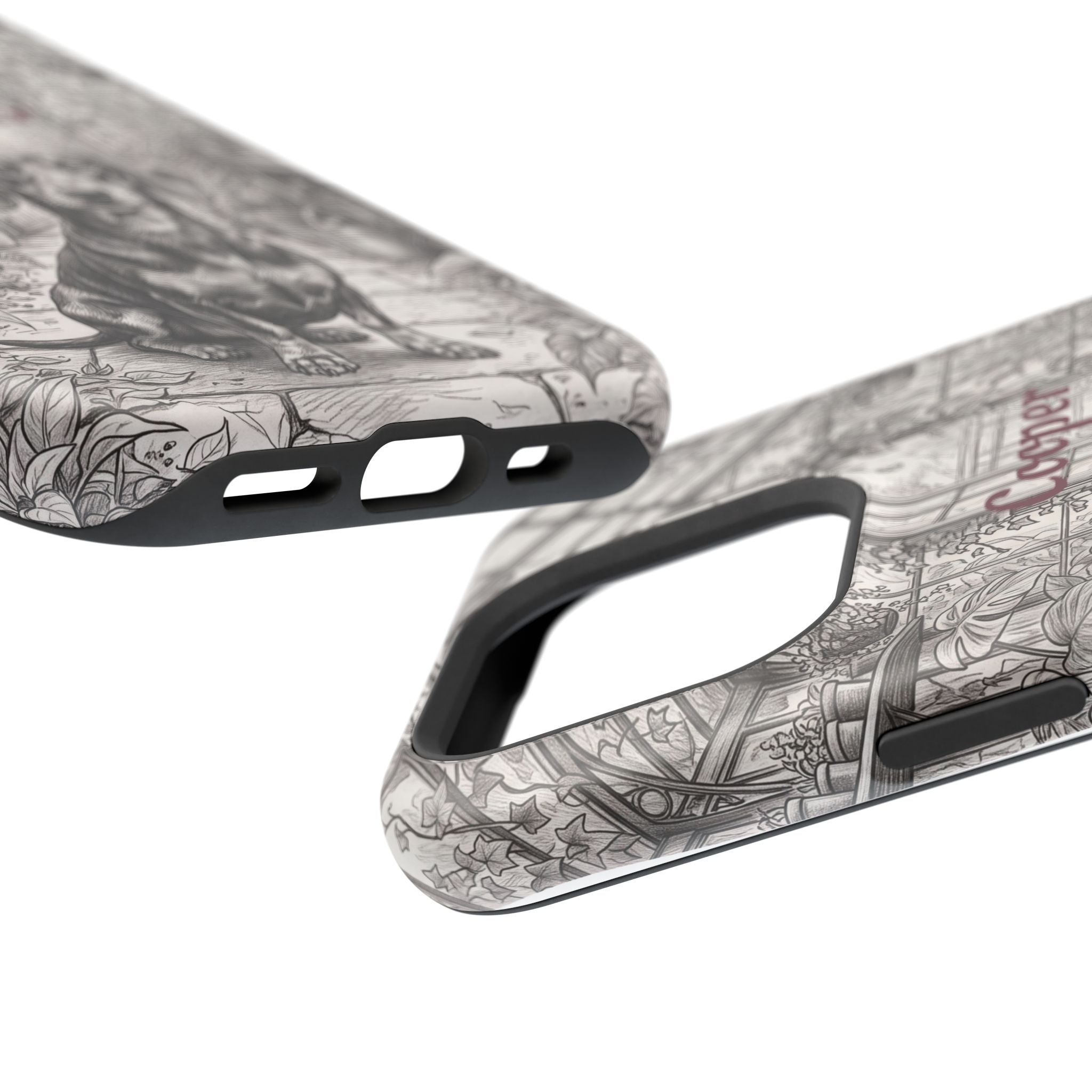 Personalized Dachshund Vintage Greenhouse Phone Case — Wireless Charging Cover