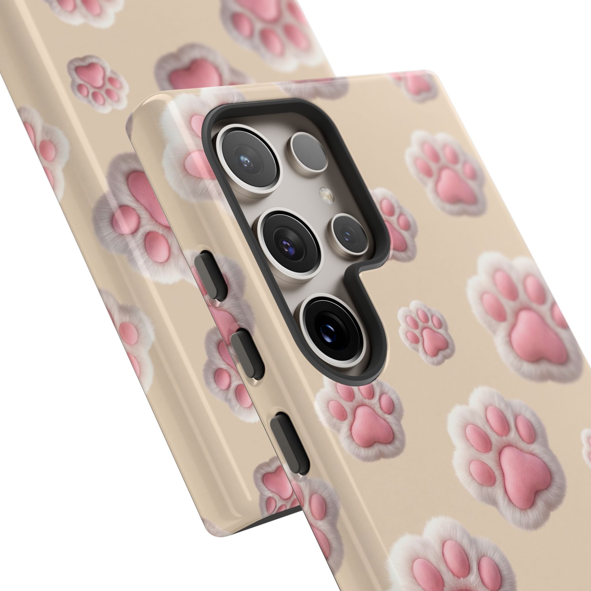 Golden Retriever Paw Print Phone Case | Cute Pink Paw Pattern for Dog Lovers | iPhone & Samsung