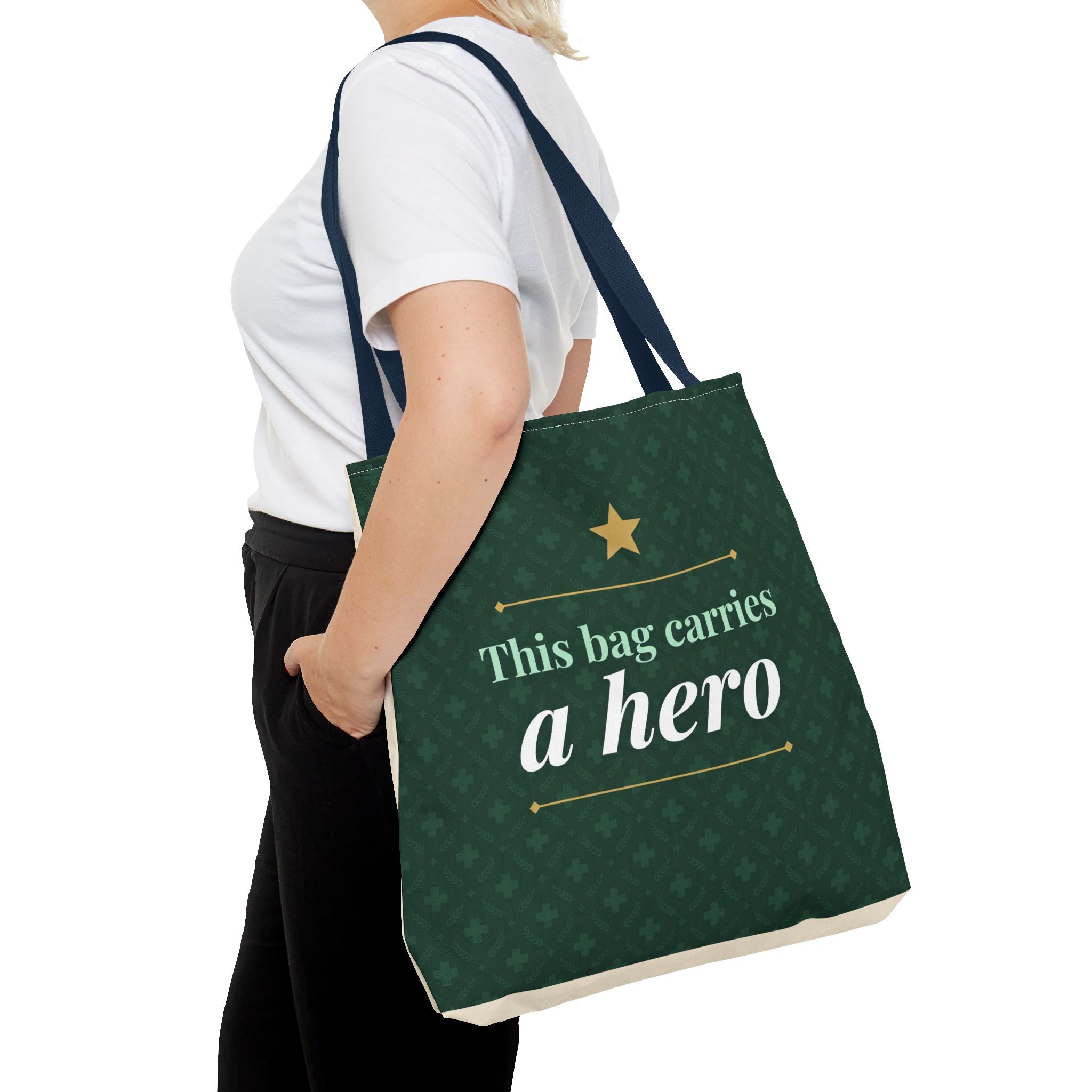 This Bag Carries a Hero Tote | Nurse Gift Tote Bag | Essential Worker Appreciation Gift | Premium Polyester Carry-All