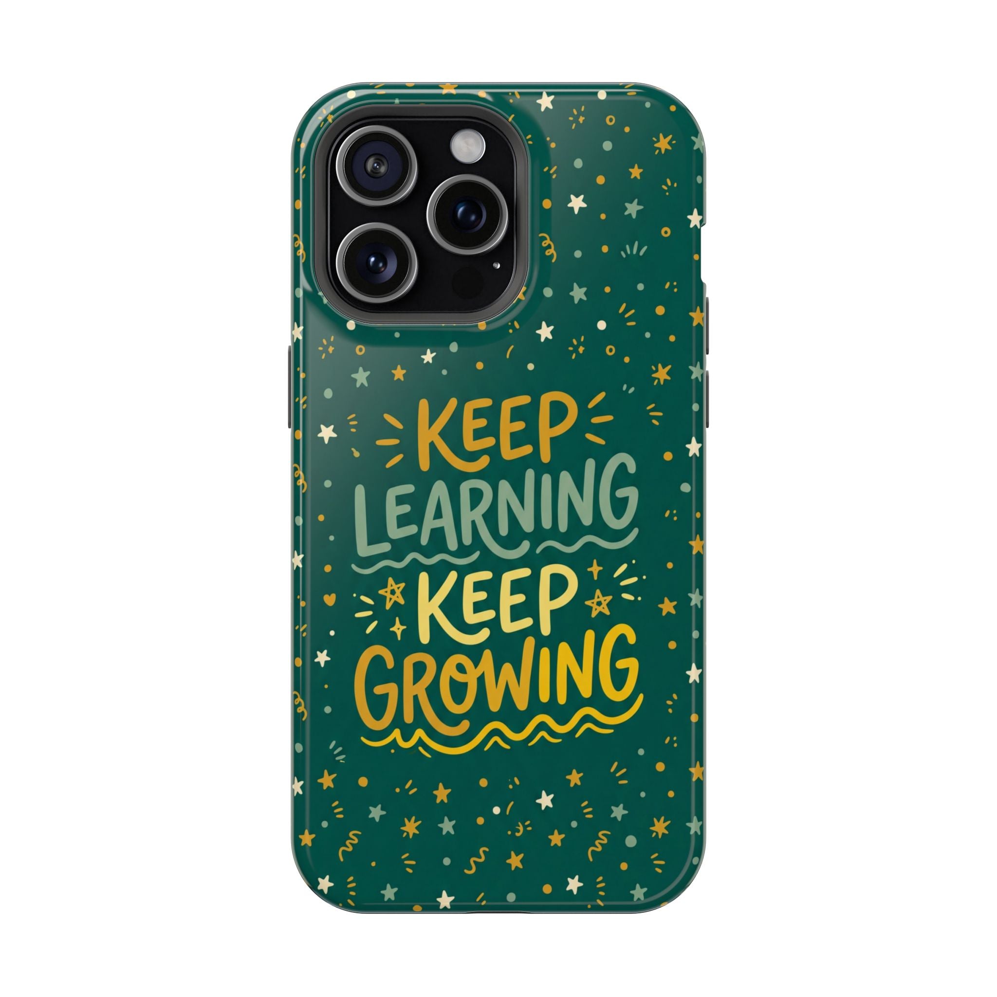 Keep Learning Keep Growing Teacher Phone Case — Wireless Charging Cover