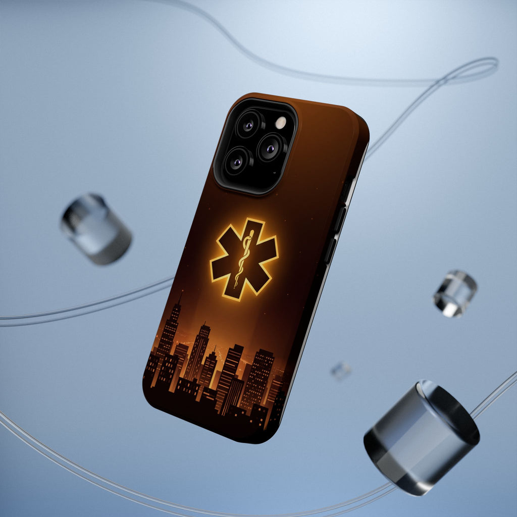 Paramedic/EMT Skyline Phone Case — Magnetic Wireless Charging Cover