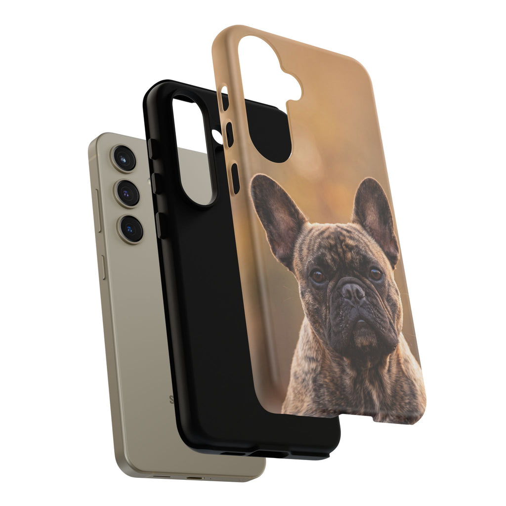 French Bulldog Portrait Phone Case | Realistic Brindle Frenchie Photo Case | iPhone & Samsung
