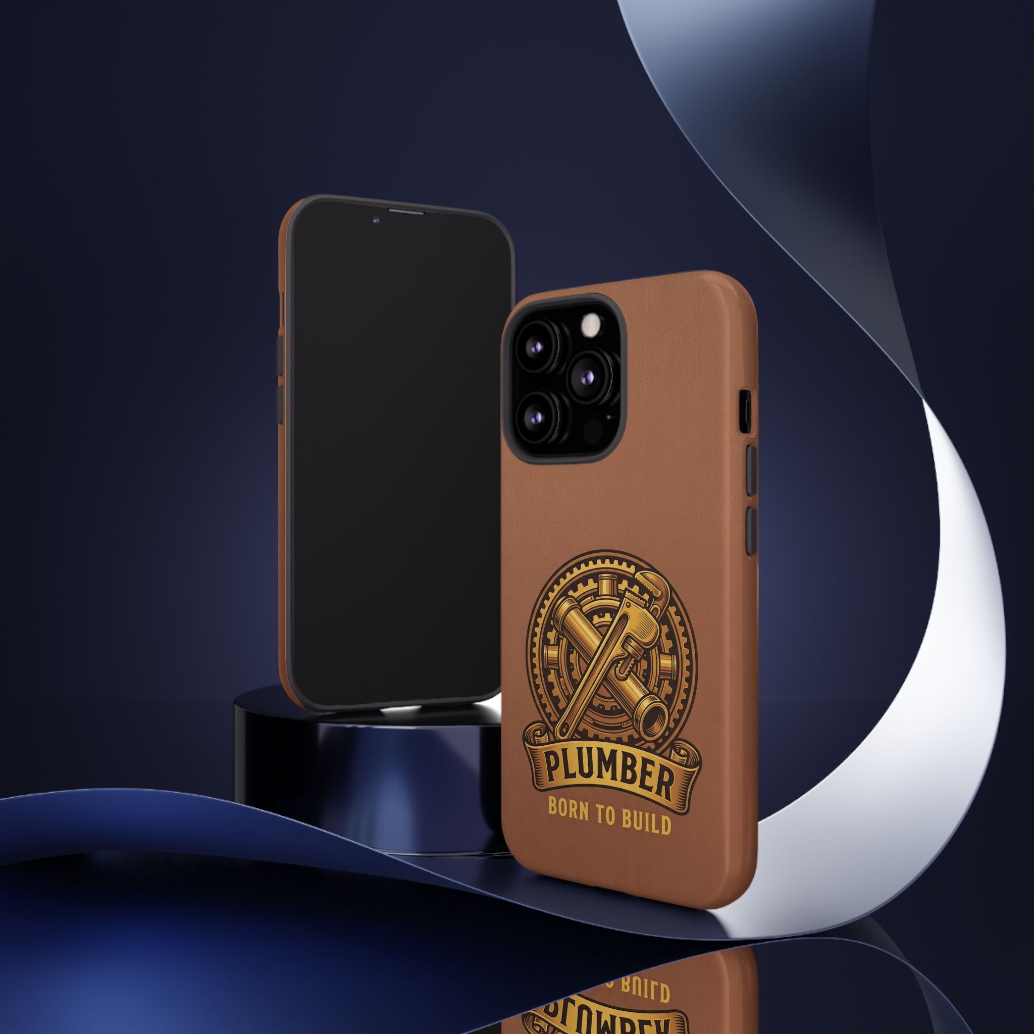 Plumber Born to Build Leather Phone Case - Samsung & iPhone Series